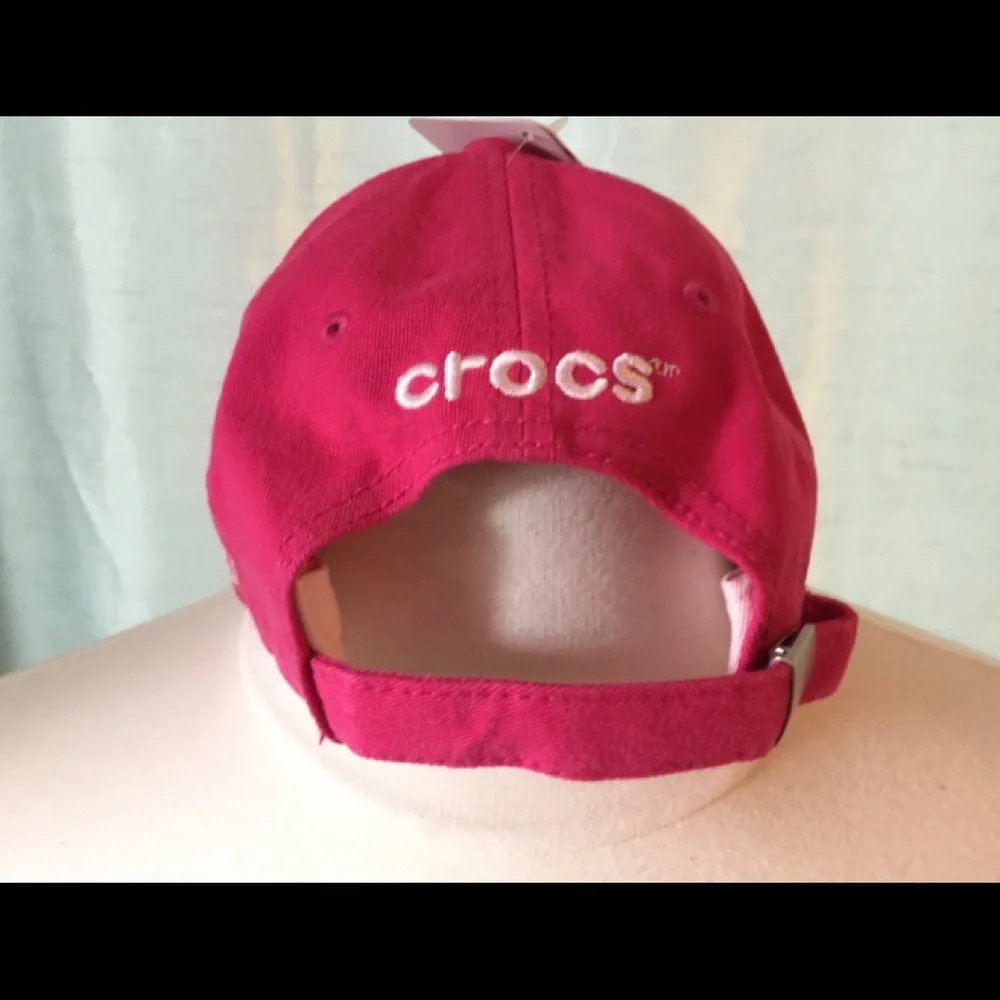 Red Embroidered Youth size Crocs Hat, NWT